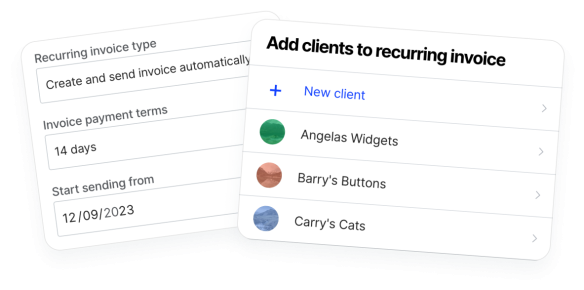 Graphic showing recurring Invoice elements