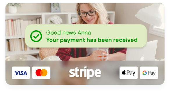 Composite graphic of Stripes payment options within Rounded